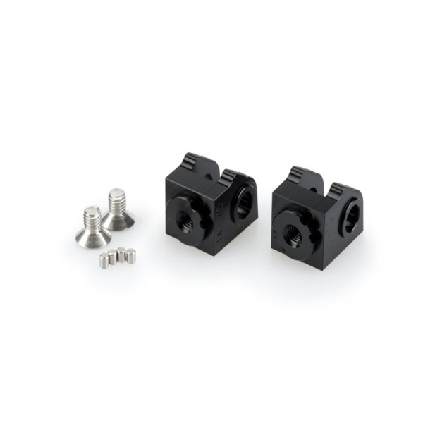 Puig Adjustable Footpeg Adaptors Black
